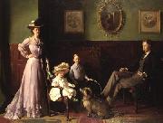 William Orpen Group portrait of the family of George Swinton oil painting on canvas